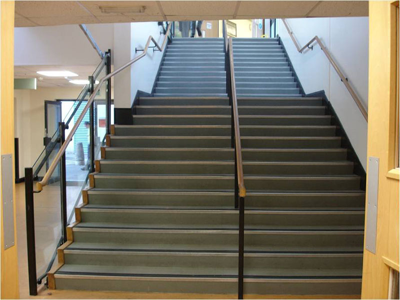 Stairs leading up to the out-patient department.